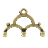 Cymbal ™ DQ metall Endstück Lakos III für 8/0 Perlen - Antik Bronze